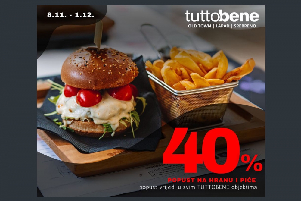 TuttoBene topli popust za hladnije dane! -40% na hranu i piće od ovog petka