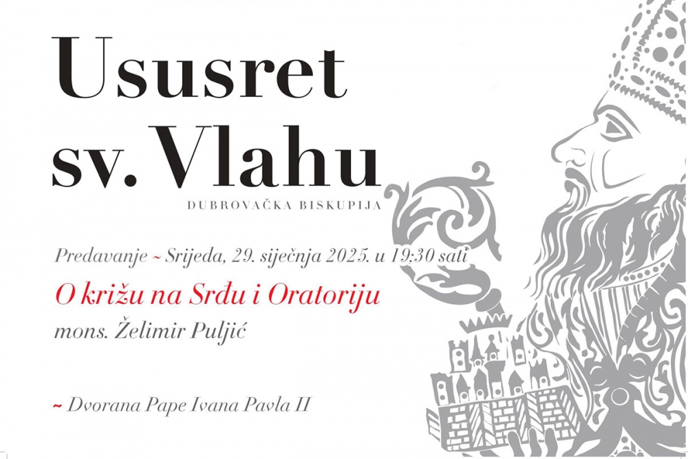 Treća tribina &ldquo;Ususret sv. Vlahu&rdquo;; O križu na Srđu i Oratoriju govorit će umirovljeni nadbiskup Želimir Puljić
