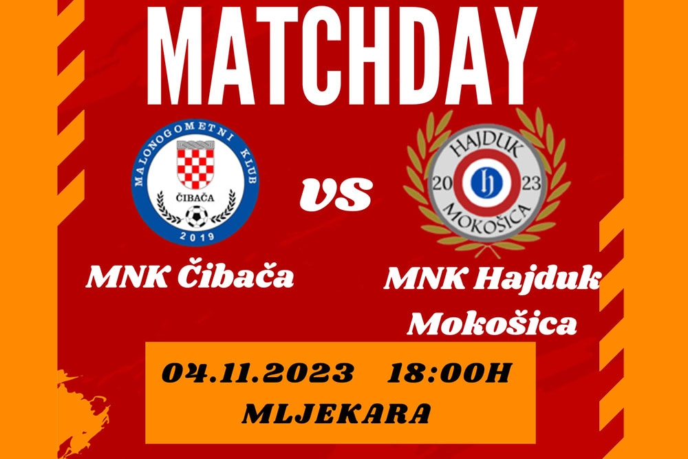Županijska futsal liga se vraća na Mljekaru; MNK Čibača večeras igra protiv Hajduka Moko&scaron;ica